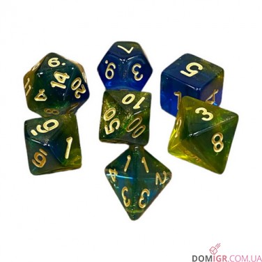 Набор кубиков - Double Color Glitter 7 Dice Set (в ассортименте)